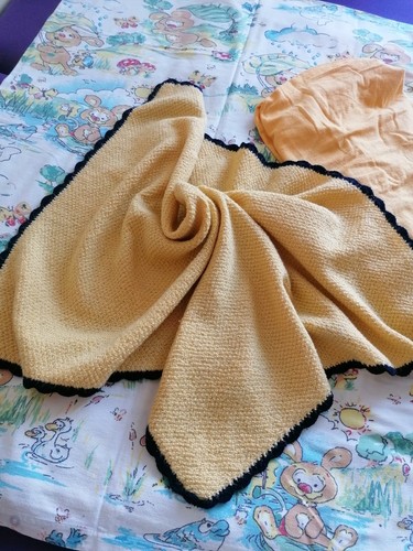 Strickdecke handarbeit 103x70 - strickdecke,