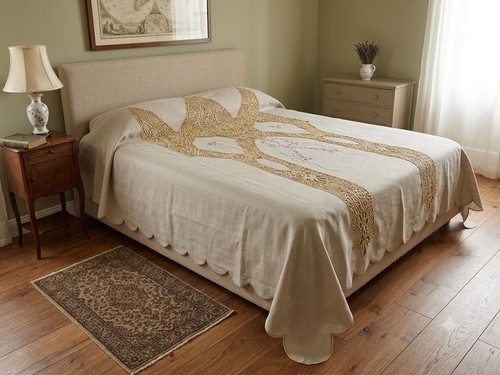 Tagesdecke doppelbett leinen - tagesdecke,